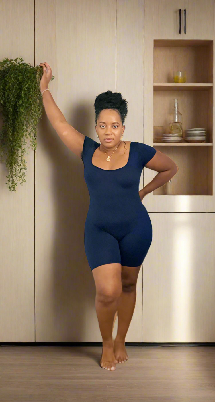 Body basic blue romper