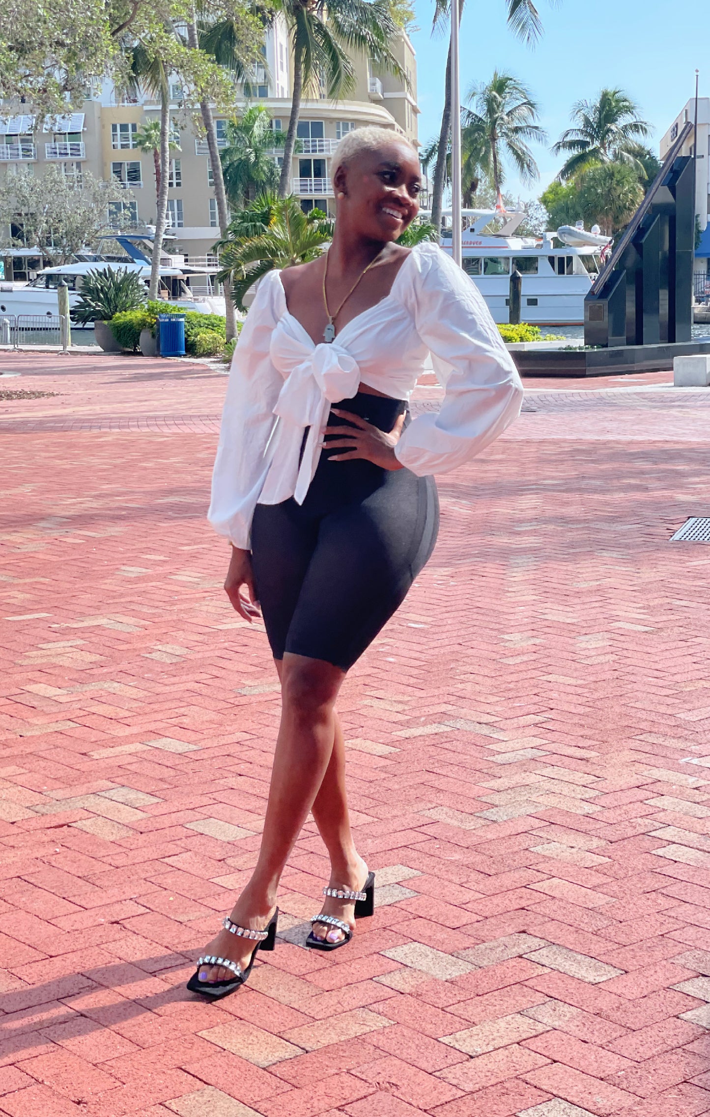 Pure Poetry tie front crop top