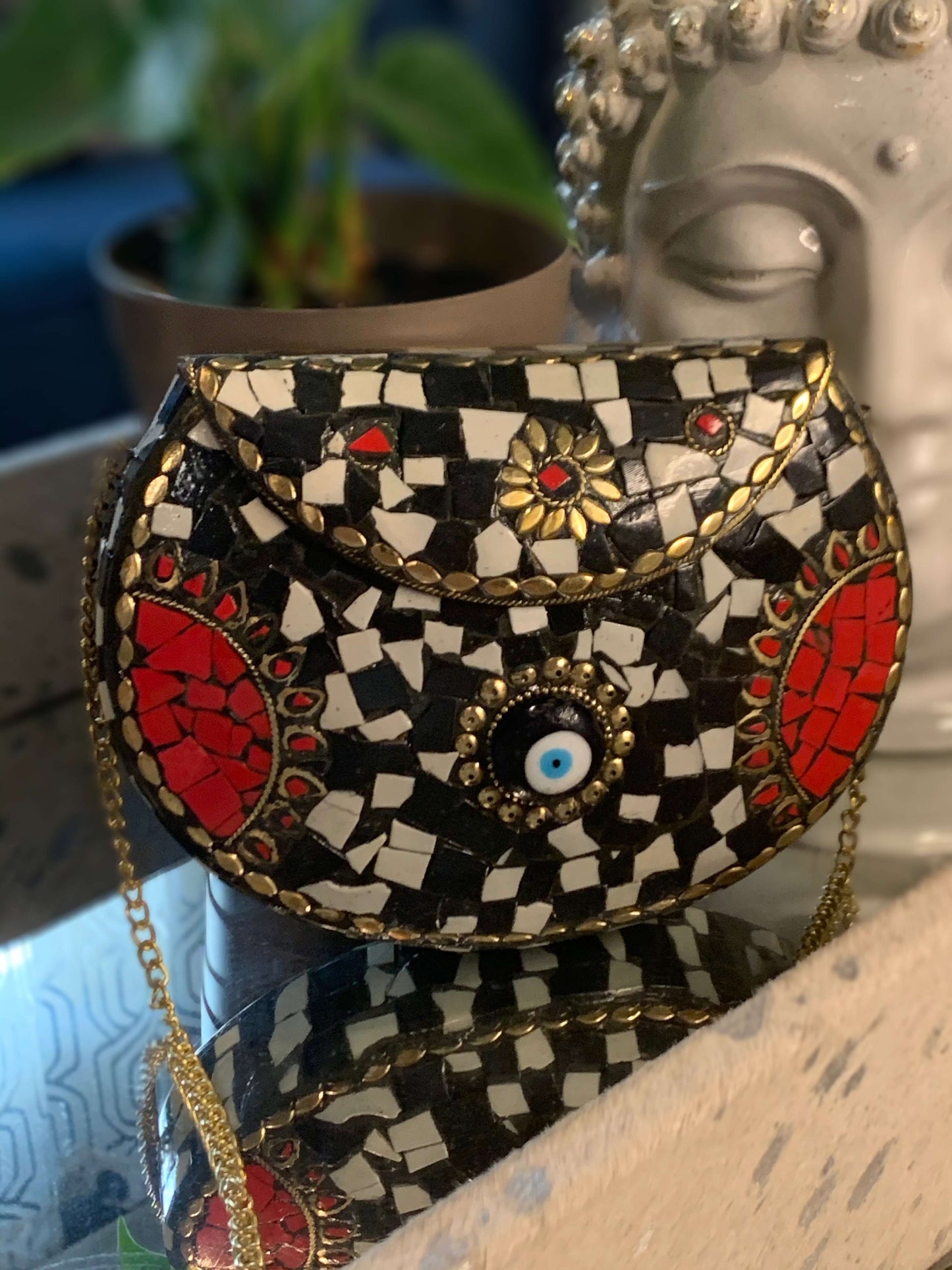 Devya evil eye mosaic bag