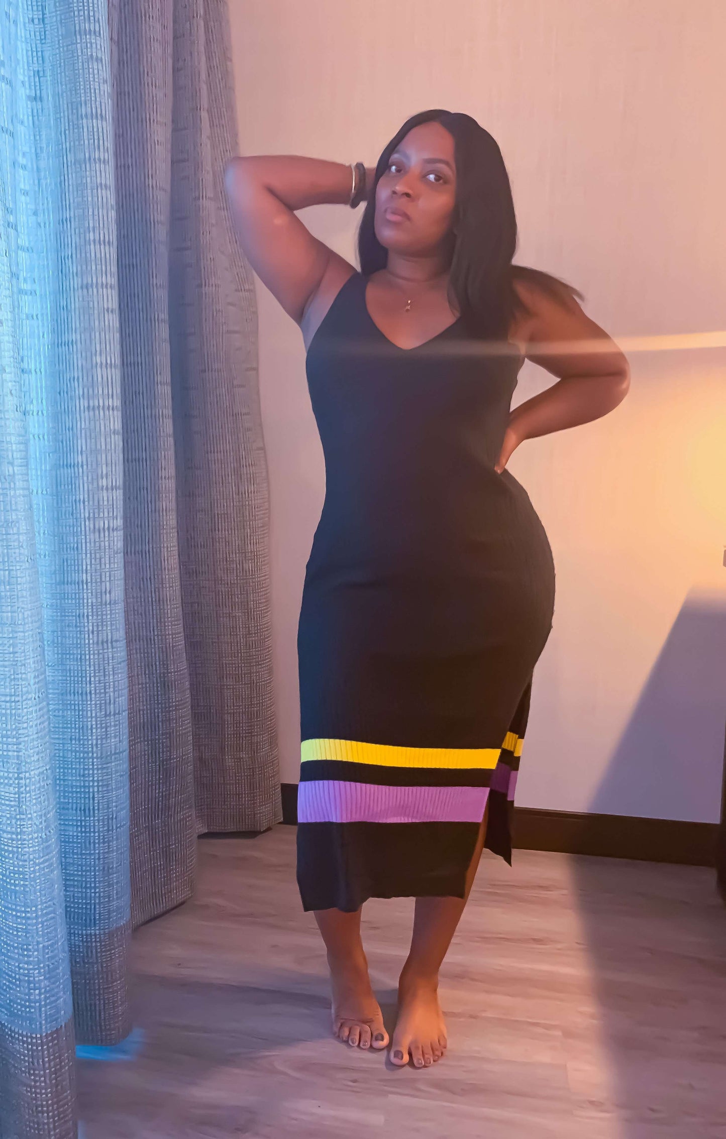 Mari Side Slit Midi Dress