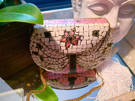 Amaira Brass Clutch Bag