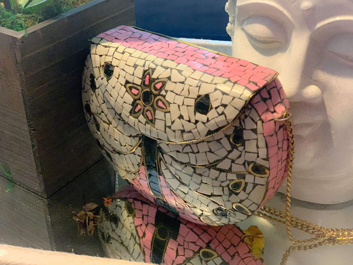 Amaira Brass Clutch Bag