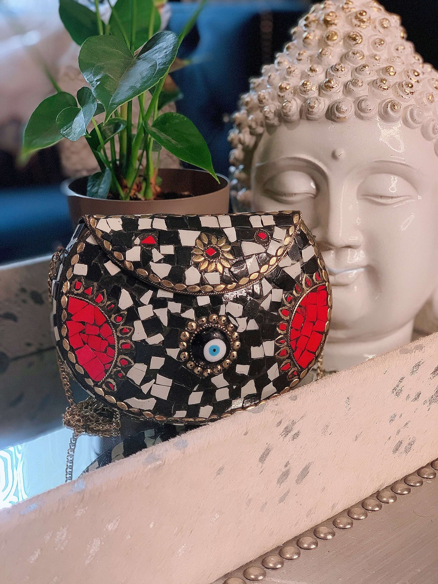 Devya evil eye mosaic bag