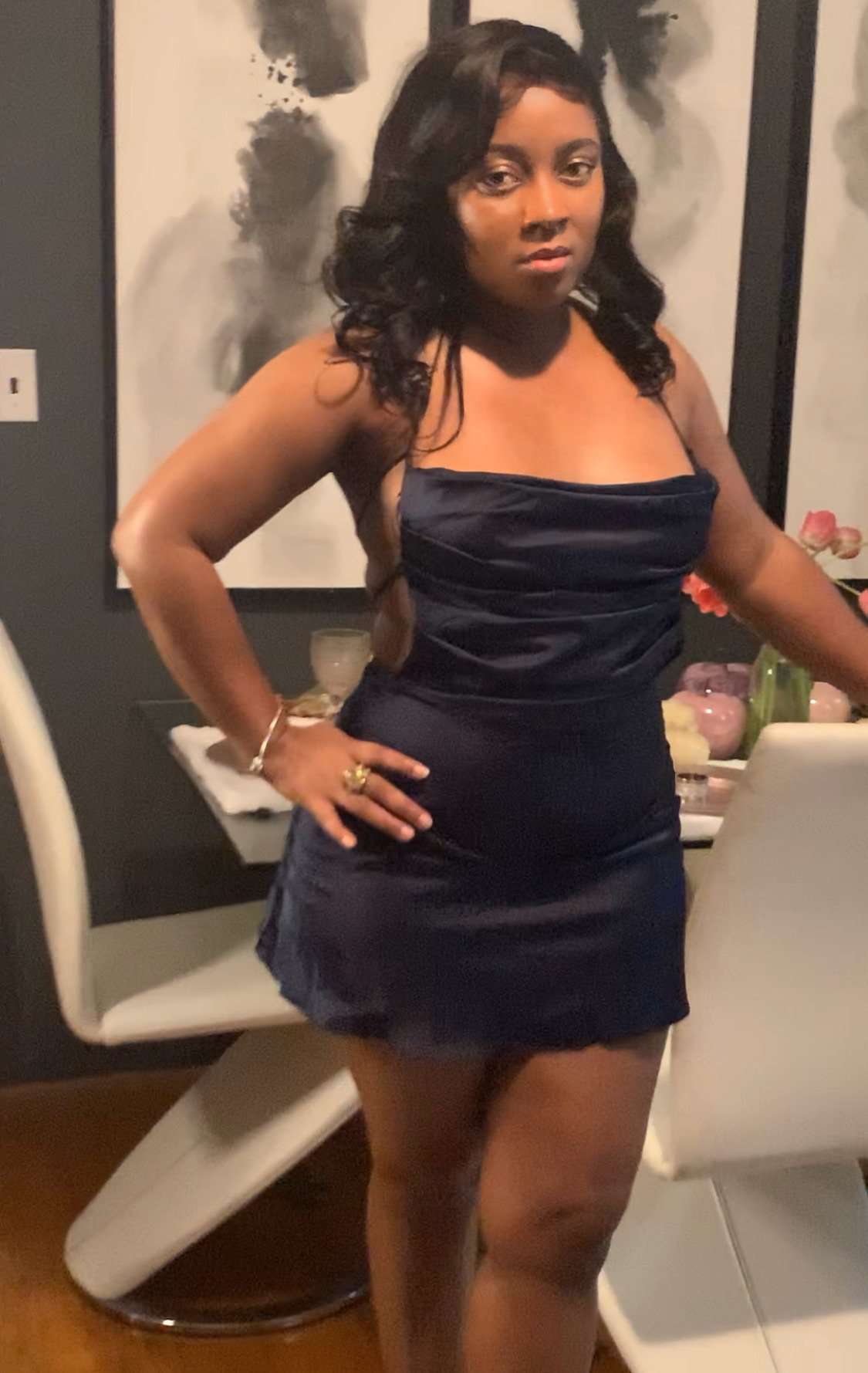 Lust silky mini dress
