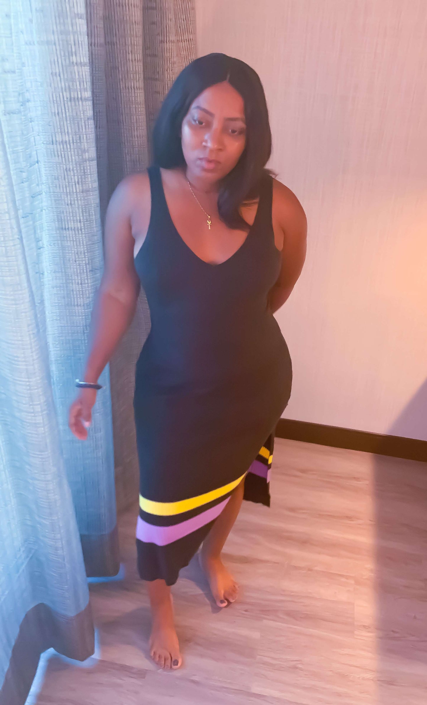 Mari Side Slit Midi Dress