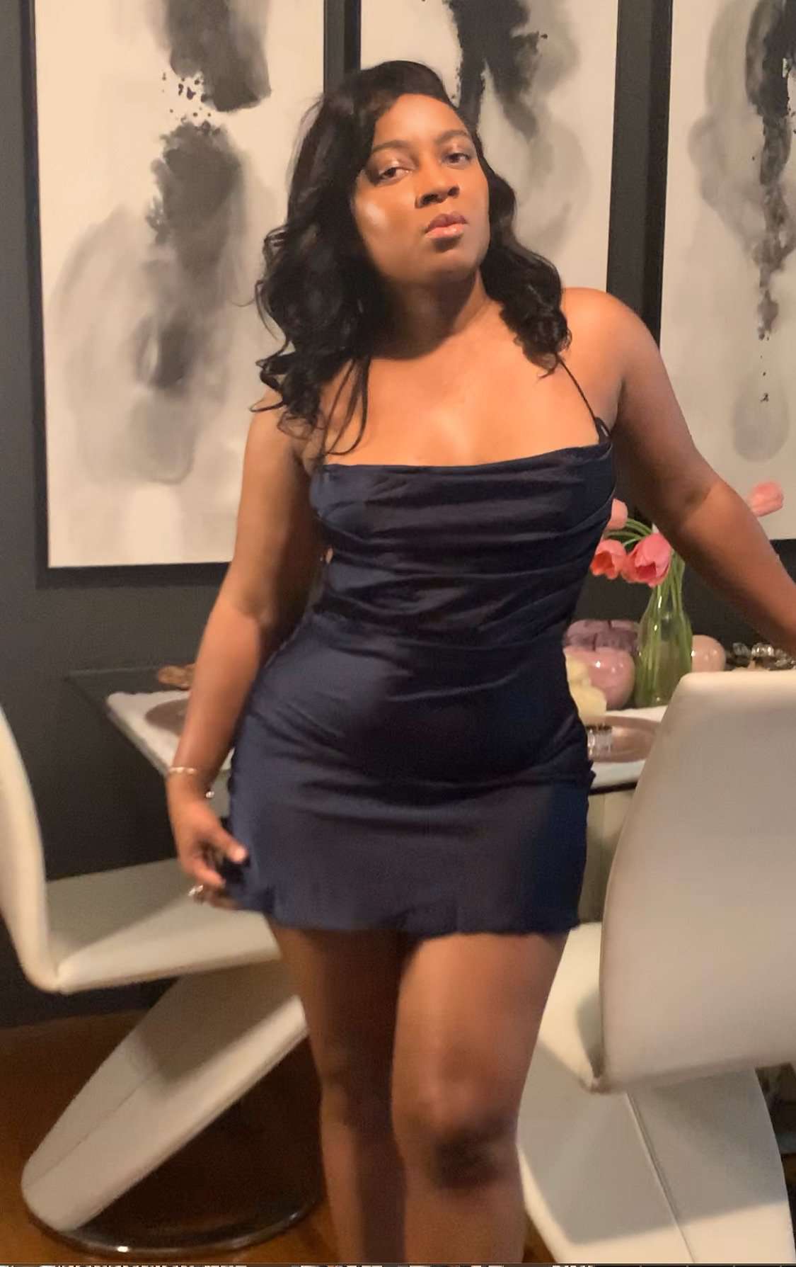 Lust silky mini dress