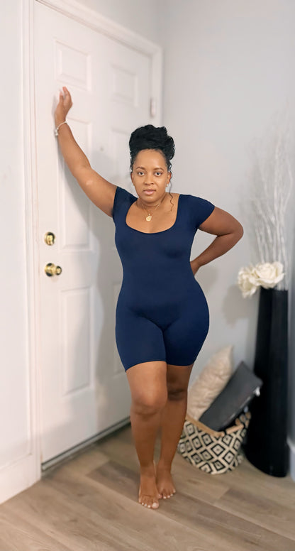 Body basic blue romper